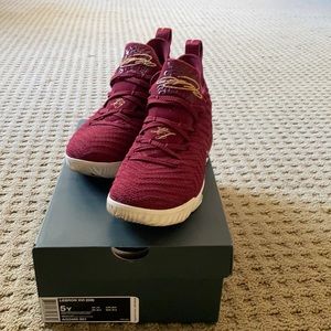 Burgundy Lebron XVI (GS), size 5Y